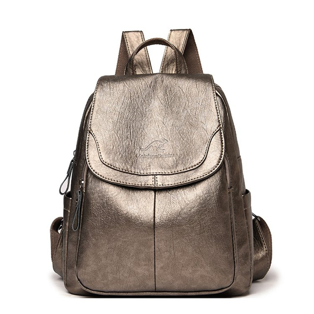 Mochila de Couro Ecológico Feminina